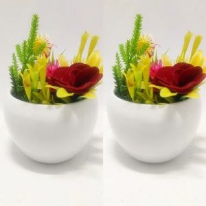 Round Decorative Metal Planter