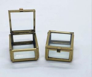 Vintage Square Glass Box