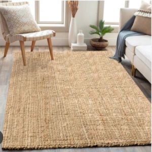 Rectangular Jute Wool Rug