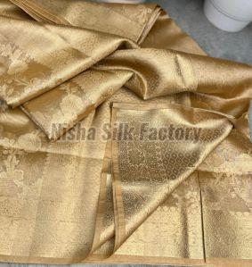 Weaving Banarasi Tissue Jaal Soft Silk Saree