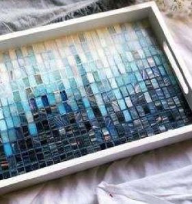 Mosaic Square Serving Tray