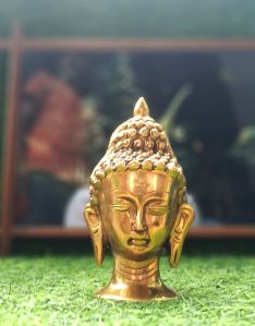 Brass Face Buddha Head Showpiece