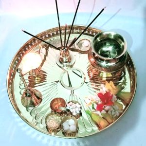 Brass Pooja Thali Set