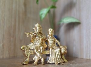 brass radha krishna ji