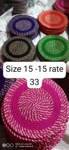 Multicolor Round Cotton Door Mat
