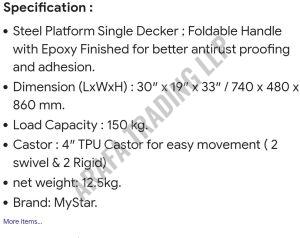 Mild Steel Platform Trolley