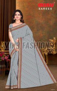 Booti Embroidered Cotton Saree