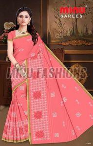 Molly Embroidered Cotton Saree