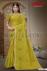 Muskan Embroidered Cotton Saree