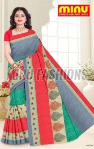 Rangoli Embroidered Cotton Saree