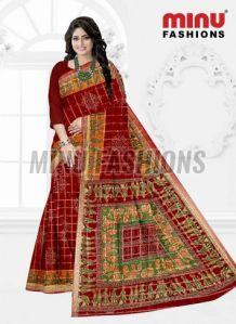 Tirhut Chunariya Printed Cotton Saree