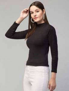 Ladies Cotton High Neck Top