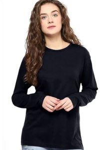 Ladies Plain Full Sleeve T Shirt