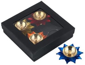 Brass Lotus Diya Set of 4