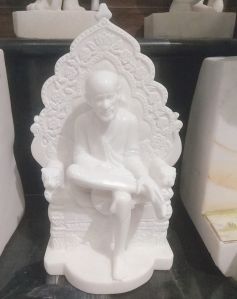 white marble sai baba statue