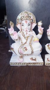 Polished Marble Ganesh Statue