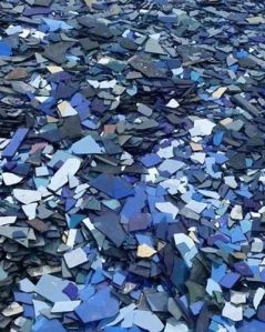 Blue Cullet Glass Scrap