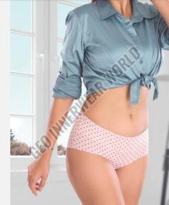 Ladies Light Pink Printed Panty