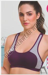 Ladies Maroon & Grey Sports Bra