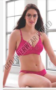 Ladies Pink Lingerie Set