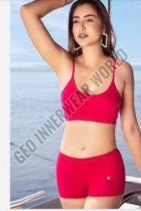 Ladies Sports Bra and Shorts Set