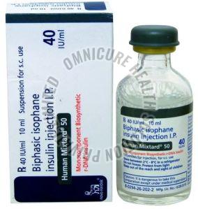 Biphasic Insulin Isophane 50% + Human insulin 50%