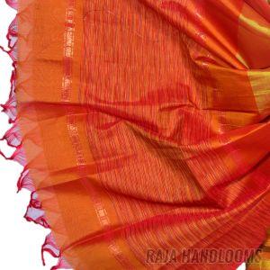 3PC Pochampally Ikat / Ikkat Handloom Cotton Silk Unstitched Dress Material Set for Women - DA012