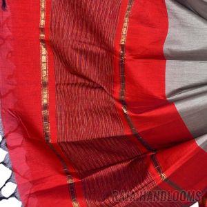 3PC Pochampally Ikat / Ikkat Handloom Cotton Silk Unstitched Dress Material Set for Women - DA015