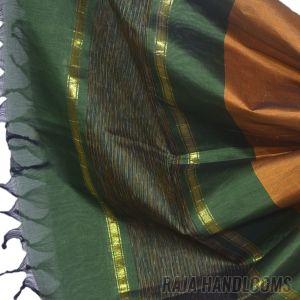 3PC Pochampally Ikat / Ikkat Handloom Cotton Silk Unstitched Dress Material Set for Women - DA017