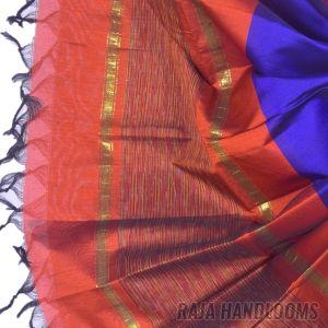 3PC Pochampally Ikat / Ikkat Handloom Cotton Silk Unstitched Dress Material Set for Women - DA018