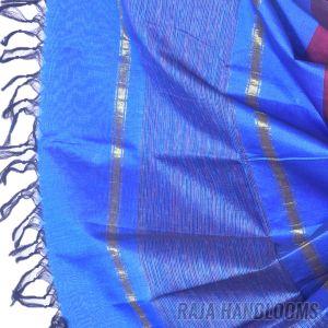 3PC Pochampally Ikat / Ikkat Handloom Cotton Silk Unstitched Dress Material Set for Women - DA019