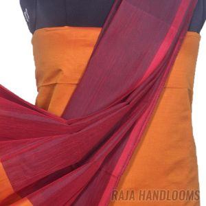 3PC Pochampally Ikat / Ikkat Handloom Cotton Silk Unstitched Dress Material Set for Women - DA002