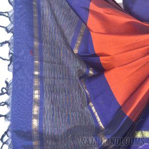3PC Pochampally Ikat / Ikkat Handloom Cotton Silk Unstitched Dress Material Set for Women - DA020
