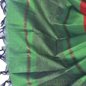 3PC Pochampally Ikat / Ikkat Handloom Cotton Silk Unstitched Dress Material Set for Women - DA021