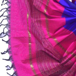 3PC Pochampally Ikat / Ikkat Handloom Cotton Silk Unstitched Dress Material Set for Women DA022