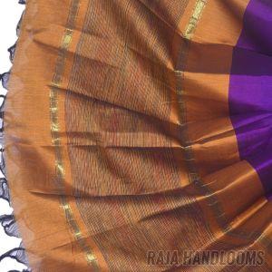 3PC Pochampally Ikat / Ikkat Handloom Cotton Silk Unstitched Dress Material Set for Women - DA023