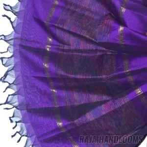 3PC Pochampally Ikat / Ikkat Handloom Cotton Silk Unstitched Dress Material Set for Women - DA028