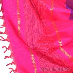 3PC Pochampally Ikat / Ikkat Handloom Cotton Silk Unstitched Dress Material Set for Women - DA003