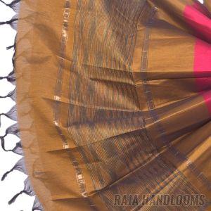 3PC Pochampally Ikat / Ikkat Handloom Cotton Silk Unstitched Dress Material Set for Women - BU005