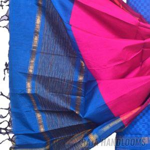 3PC Pochampally Ikat / Ikkat Handloom Cotton Silk Unstitched Dress Material Set for Women - AL004