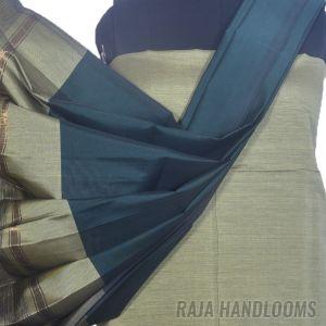 3PC Pochampally Ikat / Ikkat Handloom Cotton Silk Unstitched Dress Material Set for Women - PE001