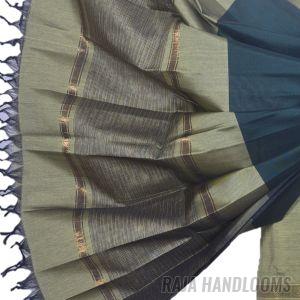 3PC Pochampally Ikat / Ikkat Handloom Cotton Silk Unstitched Dress Material Set for Women - PE001