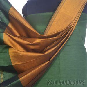 3PC Pochampally Ikat / Ikkat Handloom Cotton Silk Unstitched Dress Material Set for Women - PE002