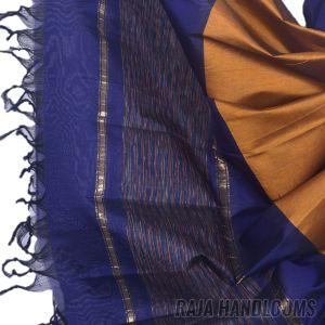 3PC Pochampally Ikat / Ikkat Handloom Cotton Silk Unstitched Dress Material Set for Women - PE006