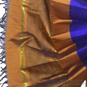 3PC Pochampally Ikat / Ikkat Handloom Cotton Silk Unstitched Dress Material Set for Women - PE007