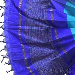 3PC Pochampally Ikat / Ikkat Handloom Cotton Silk Unstitched Dress Material Set for Women - MA001