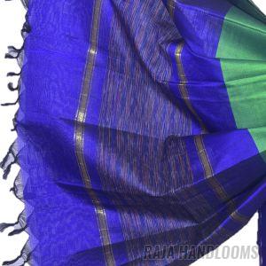 3PC Pochampally Ikat / Ikkat Handloom Cotton Silk Unstitched Dress Material Set for Women - SW001