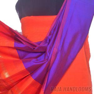 3PC Pochampally Ikat / Ikkat Handloom Cotton Silk Unstitched Dress Material Set for Women - DA007