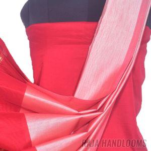 3PC Pochampally Ikat / Ikkat Handloom Cotton Silk Unstitched Dress Material Set for Women - DA008