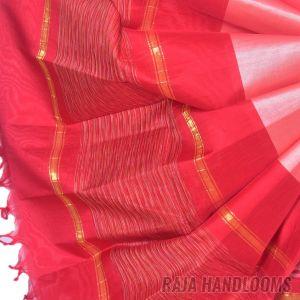3PC Pochampally Ikat / Ikkat Handloom Cotton Silk Unstitched Dress Material Set for Women - DA008